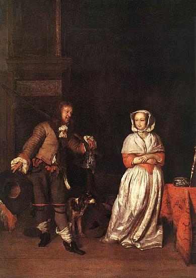 Gabriel Metsu The Hunter and a Woman